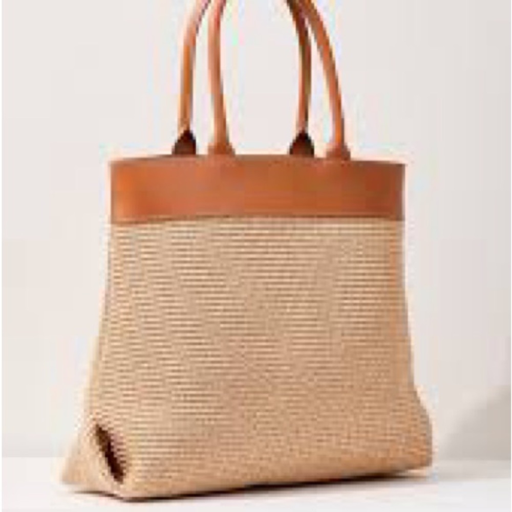 Caterina Bertini Tote Bag with Leather Accents